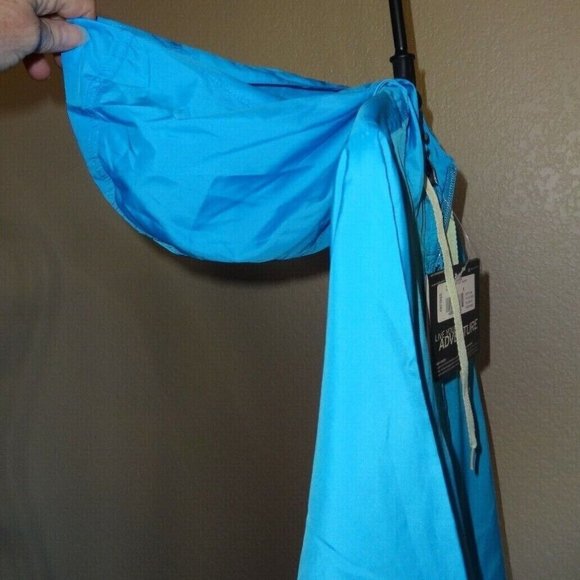 NEW Eddie Bauer Jacket Blue Size S Lightweight Motion Storm Rain Hood Zip NWT - Picture 6 of 6